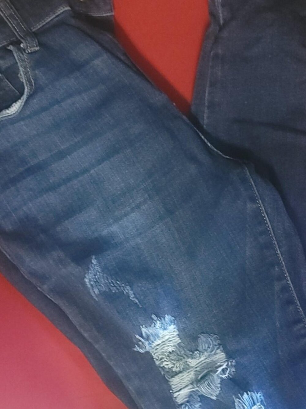Judy Blue Distressed Skinny Jeans Women's 11/30 Dark Wash High Stretch Denim - Picture 9 of 10